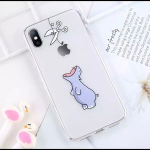 Purple Silicon Hippo Case for IPhone 8 & X